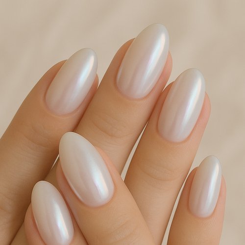 Pearlescent Chrome Nails