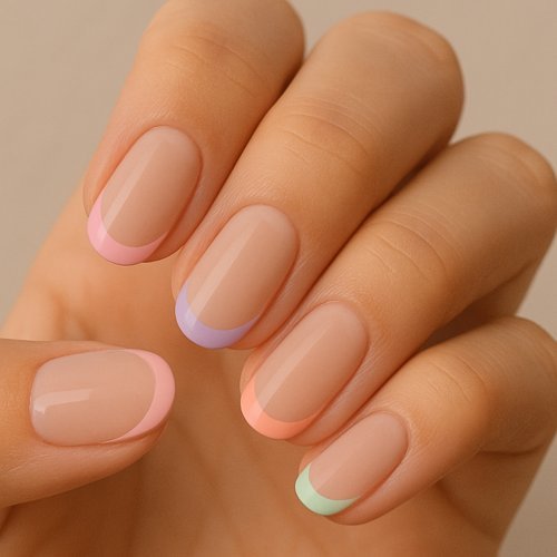 Classic French Manicure with a Twist