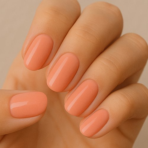 Peachy Pink Nails