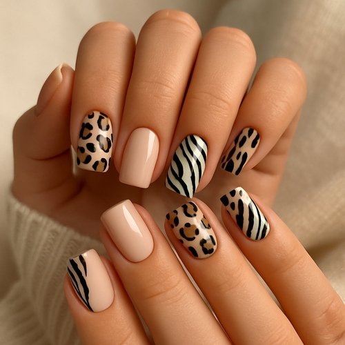 Wild Animal Print Nails