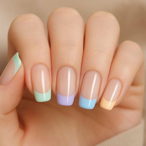 Pastel Ice Cream French Tips