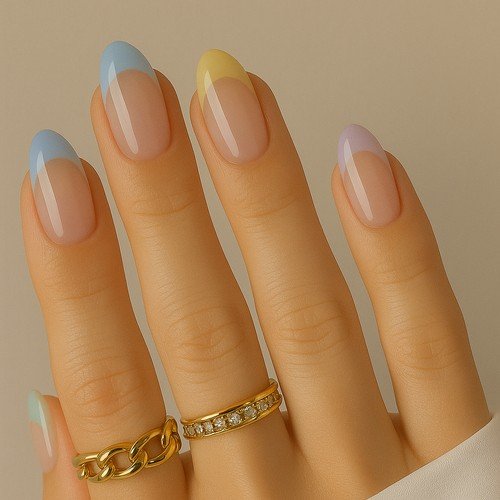 Pastel Jelly French Tips