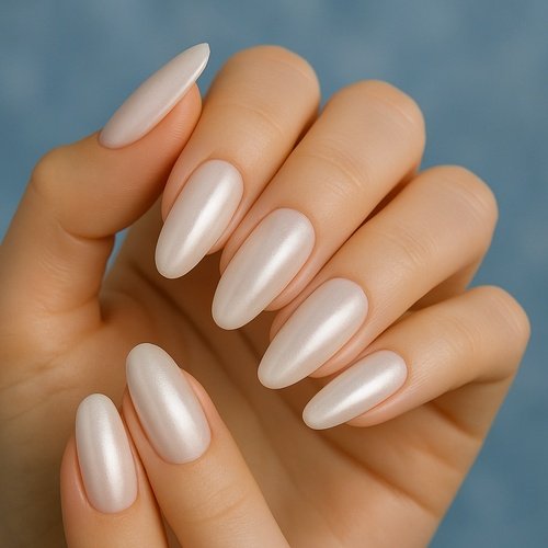Pearl Effect Glazed Nails