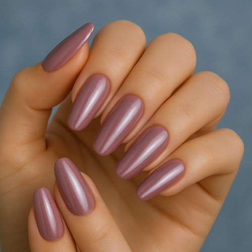 Mauve Glazed Donut Nails