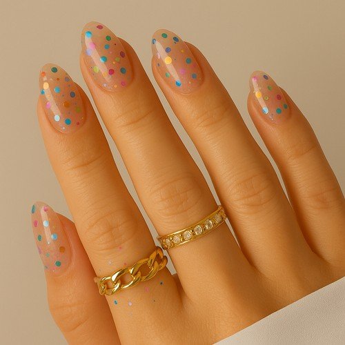 Confetti Jelly Nails