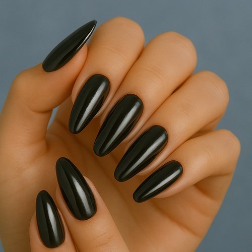 Glazed Black Nails