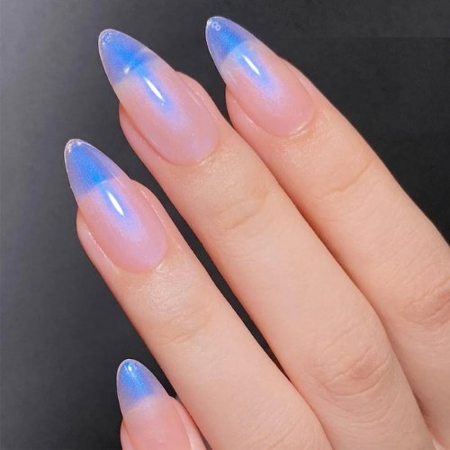 Cotton Candy French Tips Nails