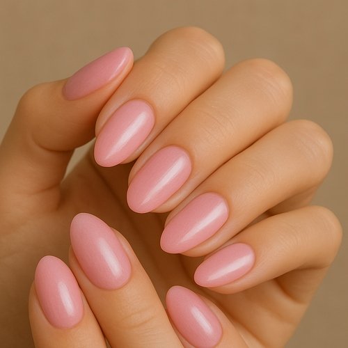Pink Glazed Donut Nails