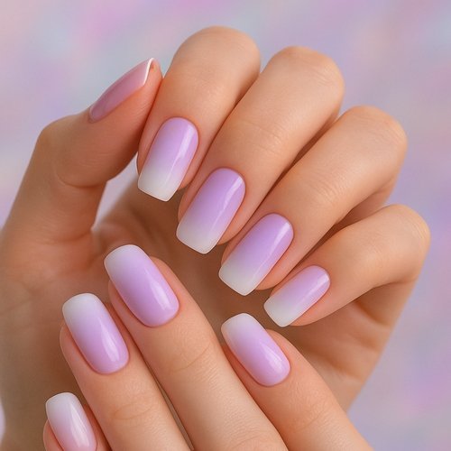 Soft Lavender Ombre Nails