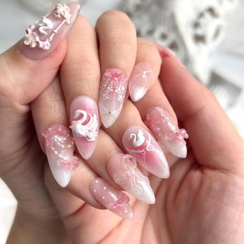 Coquette Bow Nails