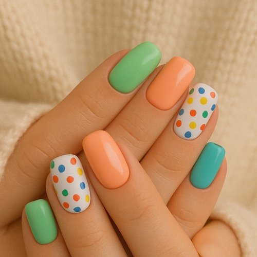 Playful Polka Dot Nails