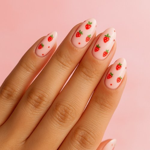 Strawberry Milk Nails