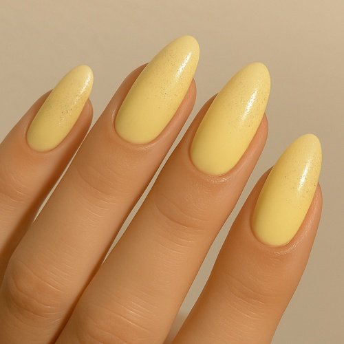 Butter Yellow with Glitter Gradient