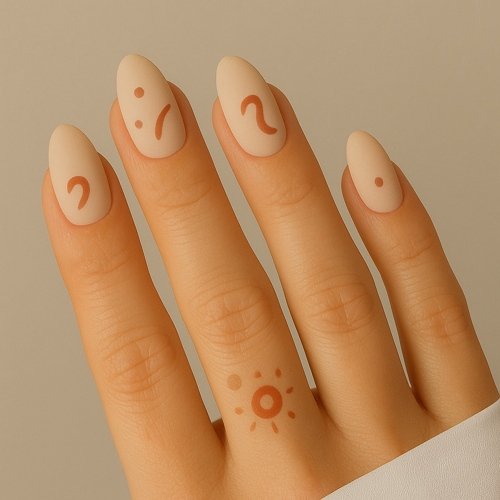 Abstract Whimsy Boho Nails