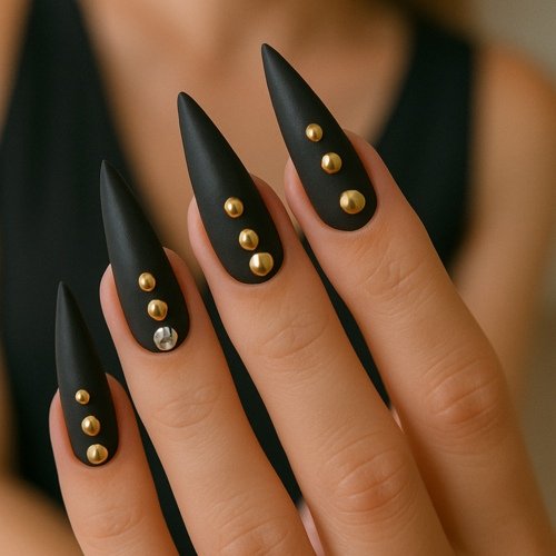 Studded Stiletto Nails