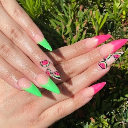 Watermelon Pop Nails