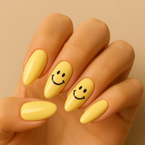 Smiley Face Nail Art