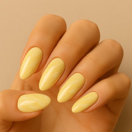 Butter Yellow Marble Effect