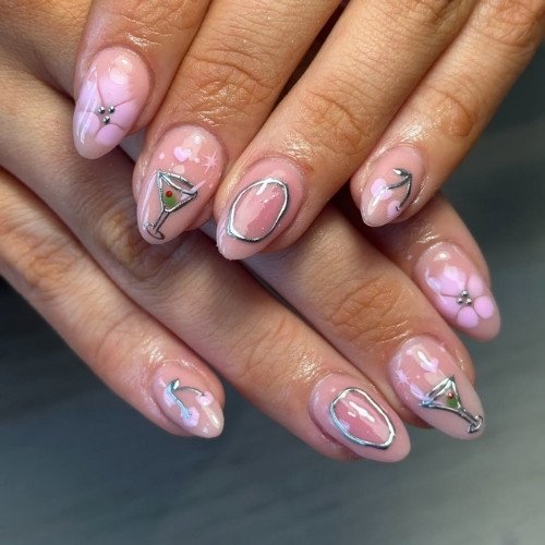 Cherry Cocktail Nails