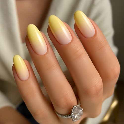 Lemonade Ombre Nails