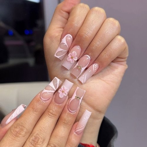 Lychee Blossom Nails