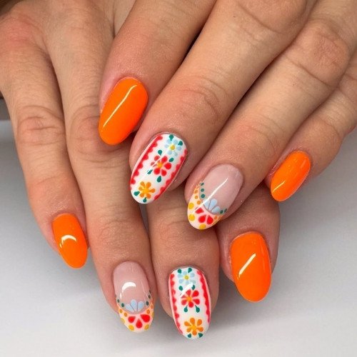 Citrus Fiesta Nails