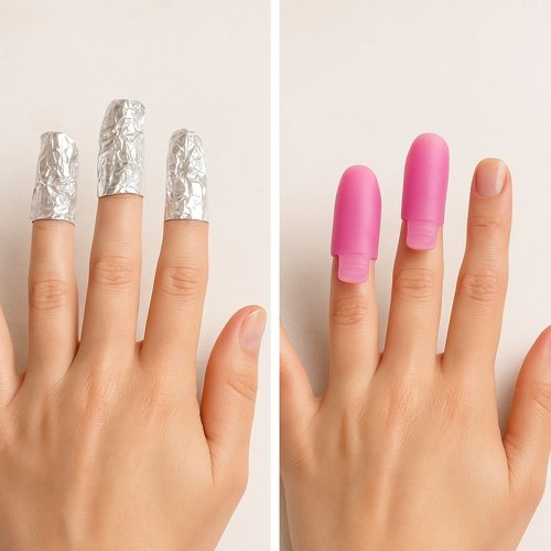 Wrap Your Nails with Foil or Nail Clips
