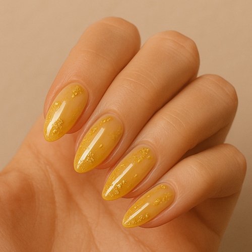 Butter Yellow and Gold Foil