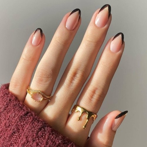 Black Flame Boho Nails