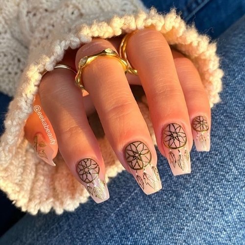 Dreamcatcher Boho Nails
