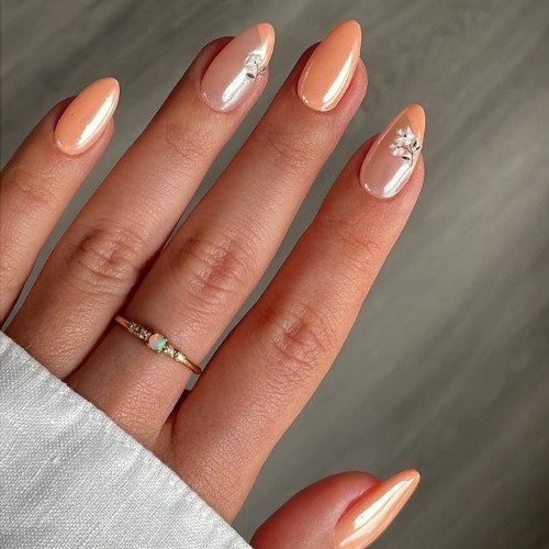Peach Floral Accent