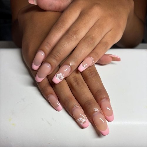 Floral French Tips