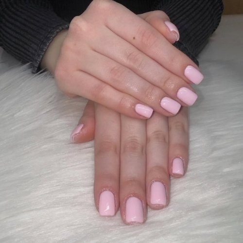 Soft Glow Baby Pink Nails