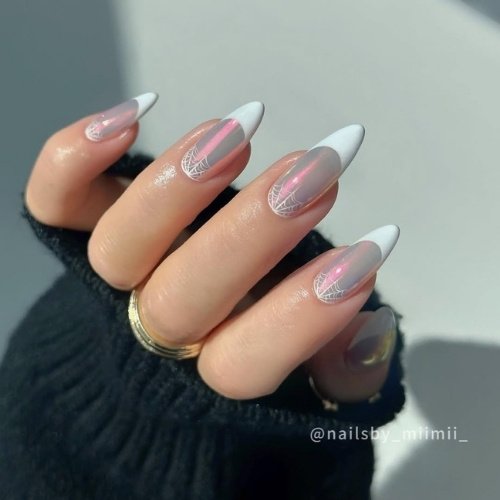 Iridescent Web Nails
