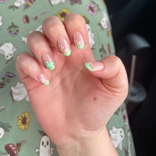 Froggy French Nails
