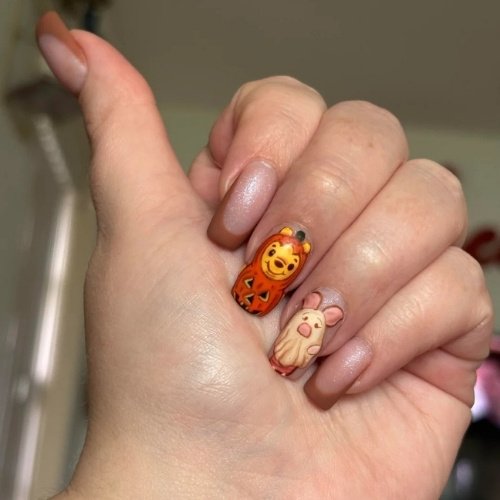 Winnie and Piglet Nails