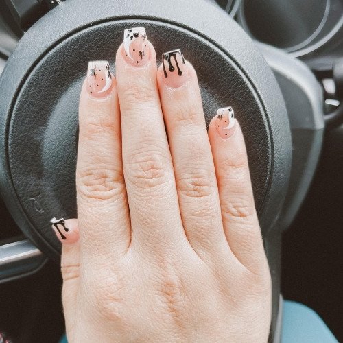 Dripping Ink Nails