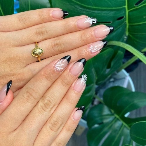 Midnight Web Nails