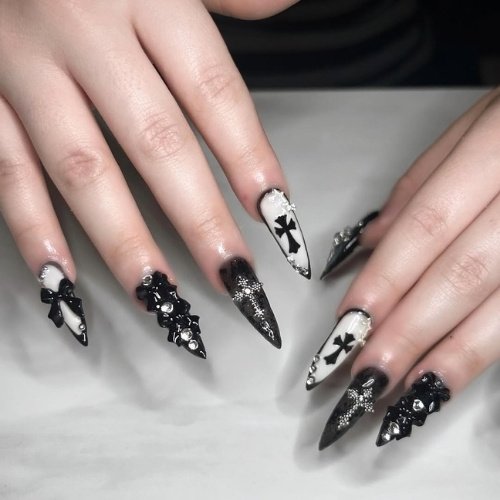Gothic Charm Nails