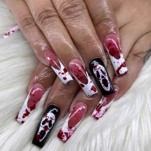 halloween french manicure ideas