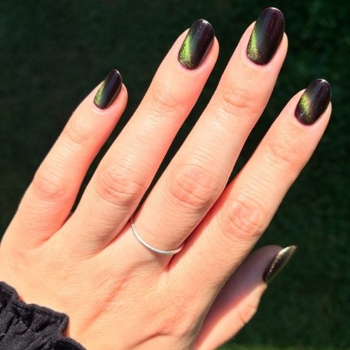 Witchy Green Glow Nails