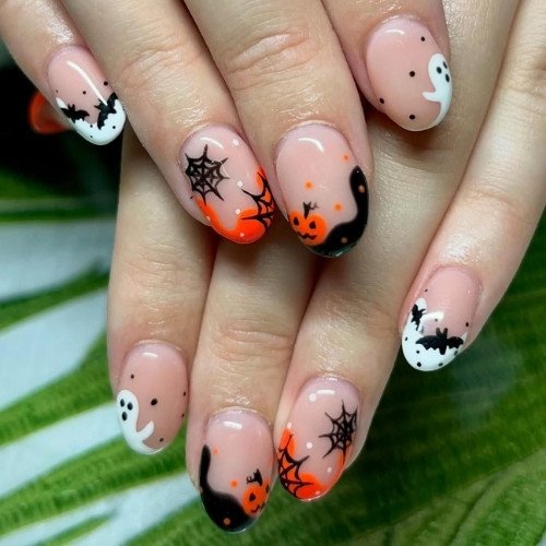 Playful Pumpkin Nails