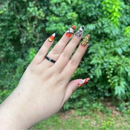 Spooky Candy Mix Nails