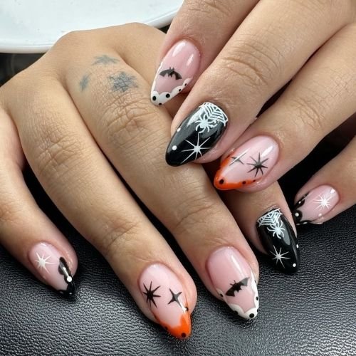 Bat Charm Nails