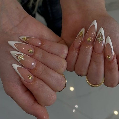 Starry Stiletto Nails