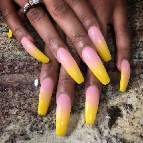 Sunset Ombre Coffin