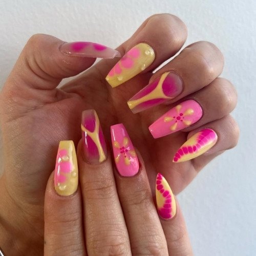 Groovy Floral Nails