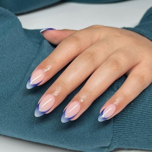 Frosted Indigo French Fade