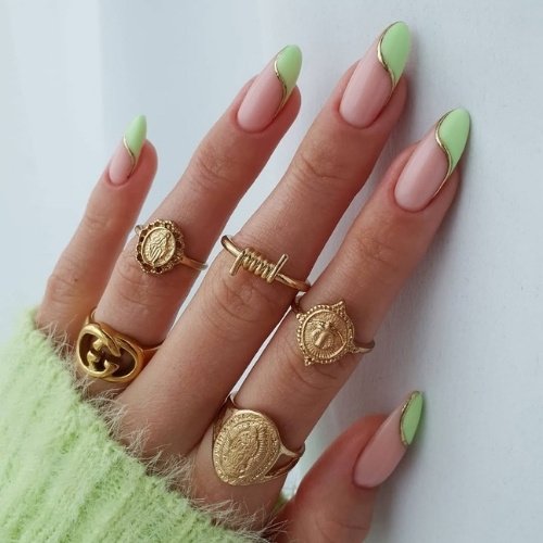 Mint Glow French Outline