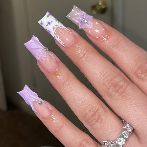 3D Floral Mix Nails
